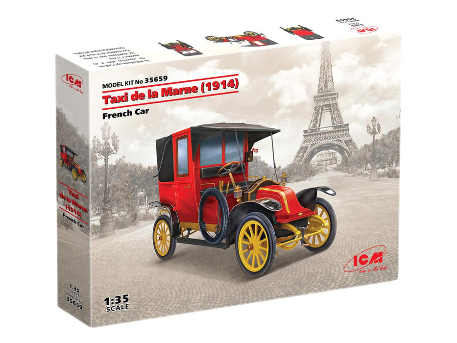 ICM Models 35659 1/35 Taxi de la Marne 1914 Renault AG French Car Model Kit