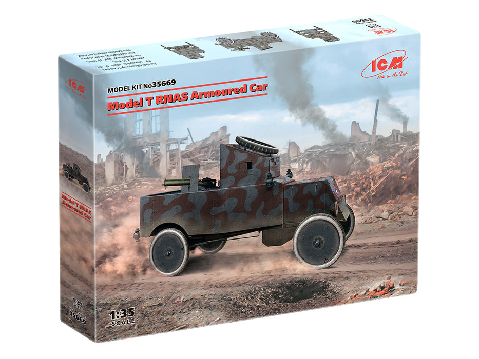 ICM Models 35669 1/35 WWI Model T RNAS Armored Car Model Kit