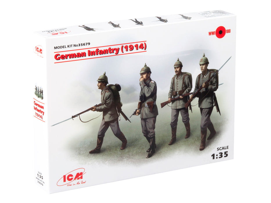 ICM Models 35679 1/35 German Infantry (1914) Figures Model Kit