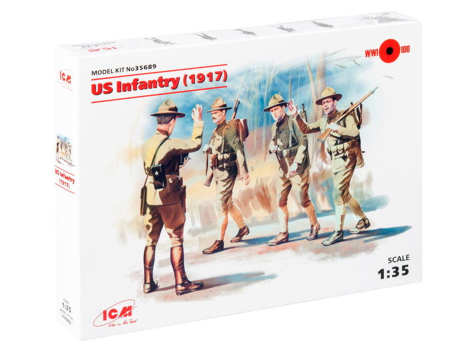 ICM Models 35689 1/35 WWI US infantry (1917) Figures Model Kit