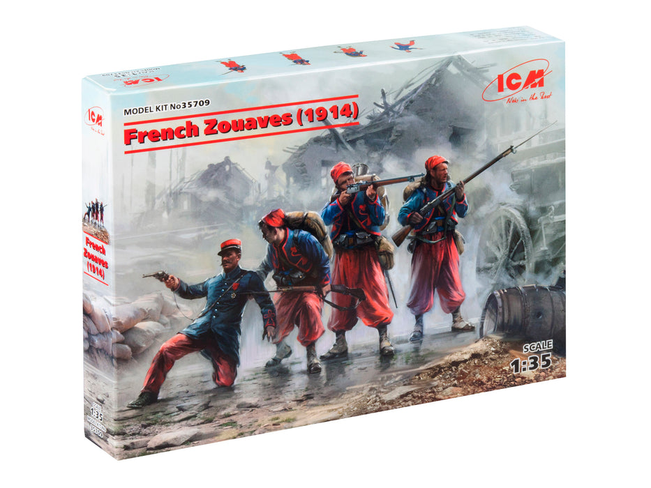 ICM Models 35709 1/35 French Zouaves (1914) Figures Model Kit