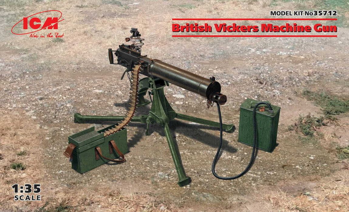 ICM Models 35712 1/35 British Vickers Machine Gun Model Kit