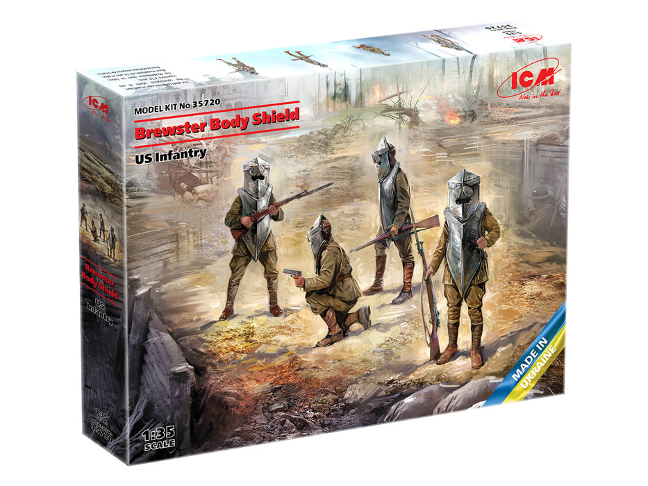 ICM Models 35720 1/35 Brewster Body Shield (WWI US Infantry) Figures Model Kit