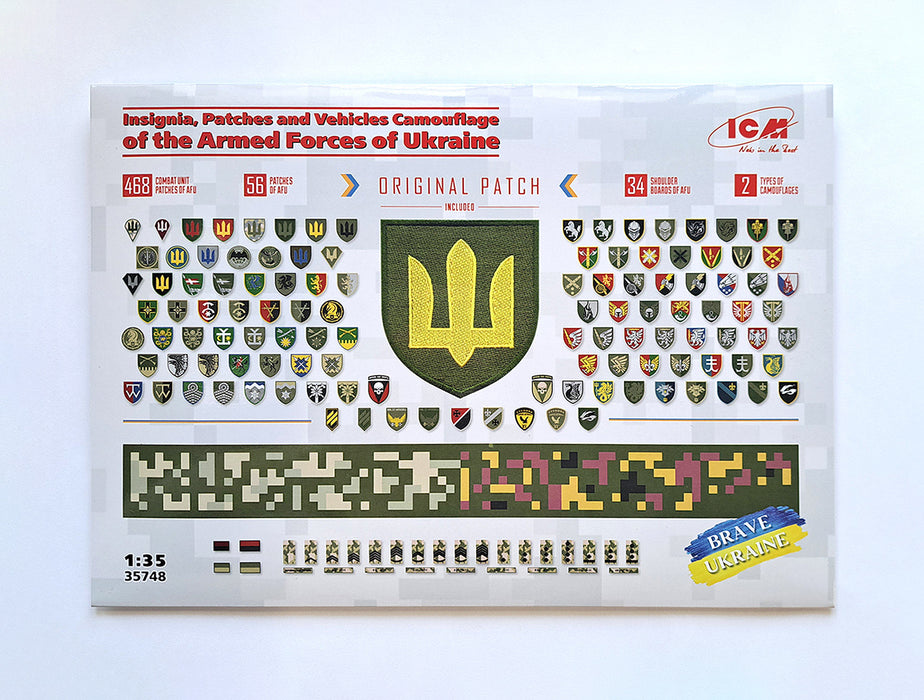 ICM Models 35748 1/35 Ukrainian Insignia, Patches and Vehicles Camouflage Set Model Kit