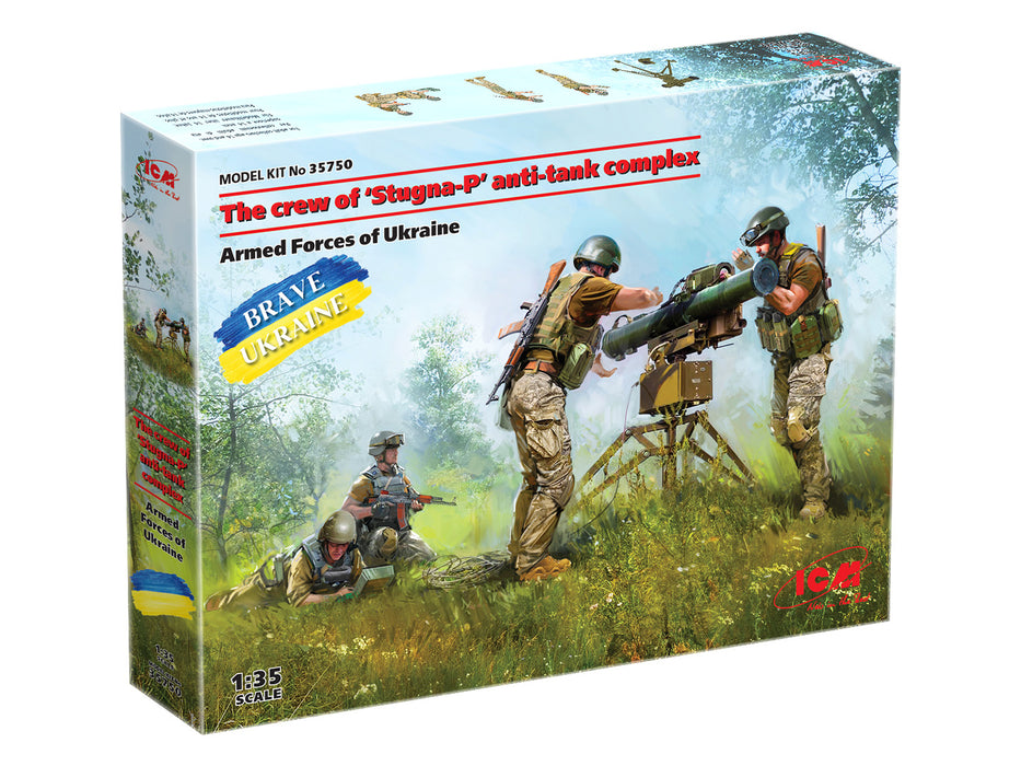 ICM Models 35750 1/35 Ukrainian Crew of "Stugna-P" Anti-tank Complex Figures Model Kit