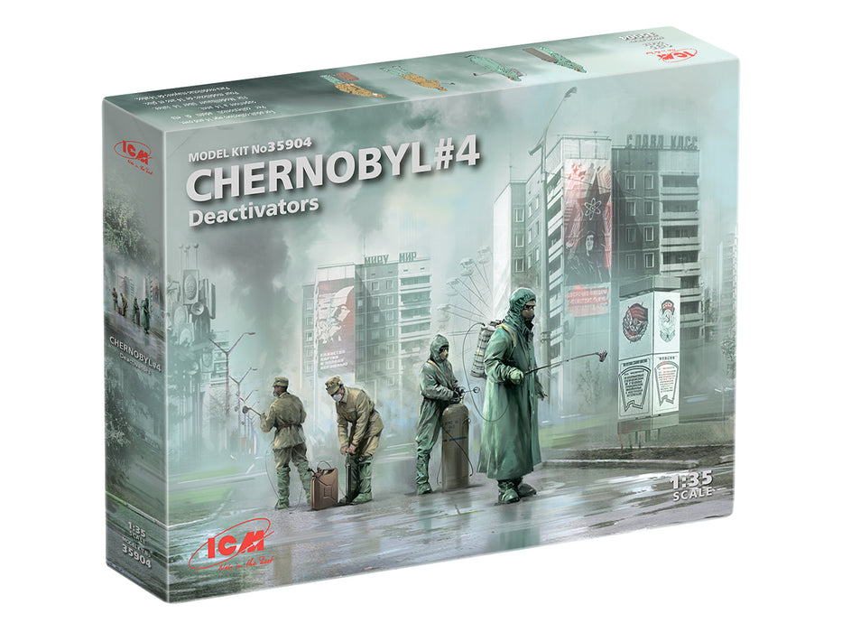 ICM Models 35904 1/35 Chernobyl #4 Deactivators (Figures & Diorama Set) Model Kit
