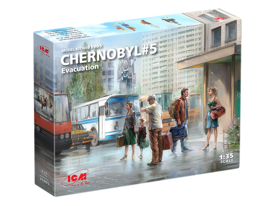 ICM Models 35905 1/35 Chernobyl #5, Evacuation (Figures & Diorama Set) Model Kit