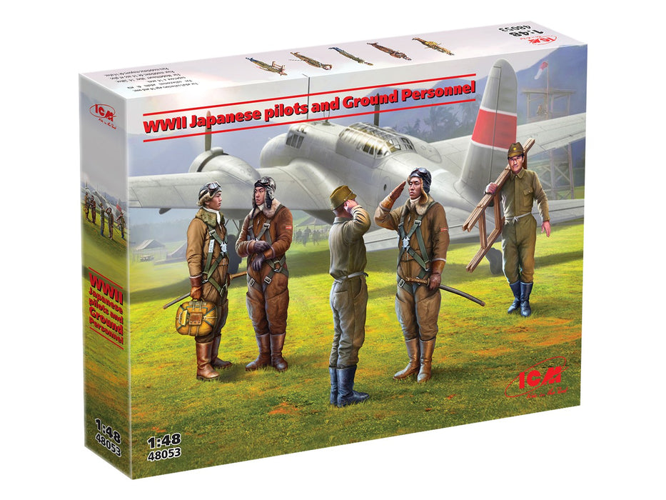 ICM Models 48053 1/48 WWII Japanese pilots and Ground Personnel Figures Model Kit