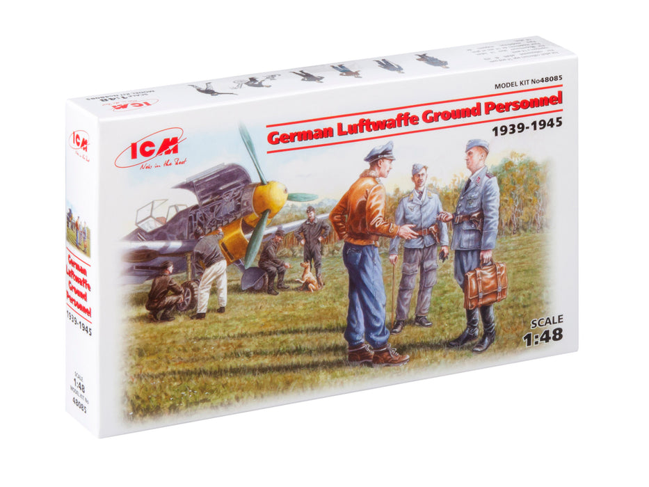ICM Models 48085 1/48 German Luftwaffe Ground Personel (1939-1945) Figures Model Kit