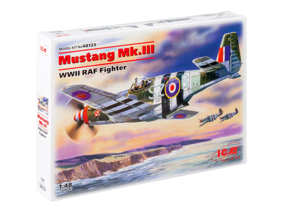 ICM Models 48123 1/48 Mustang Mk.III WW II Royal Air Force Fighter Model Kit
