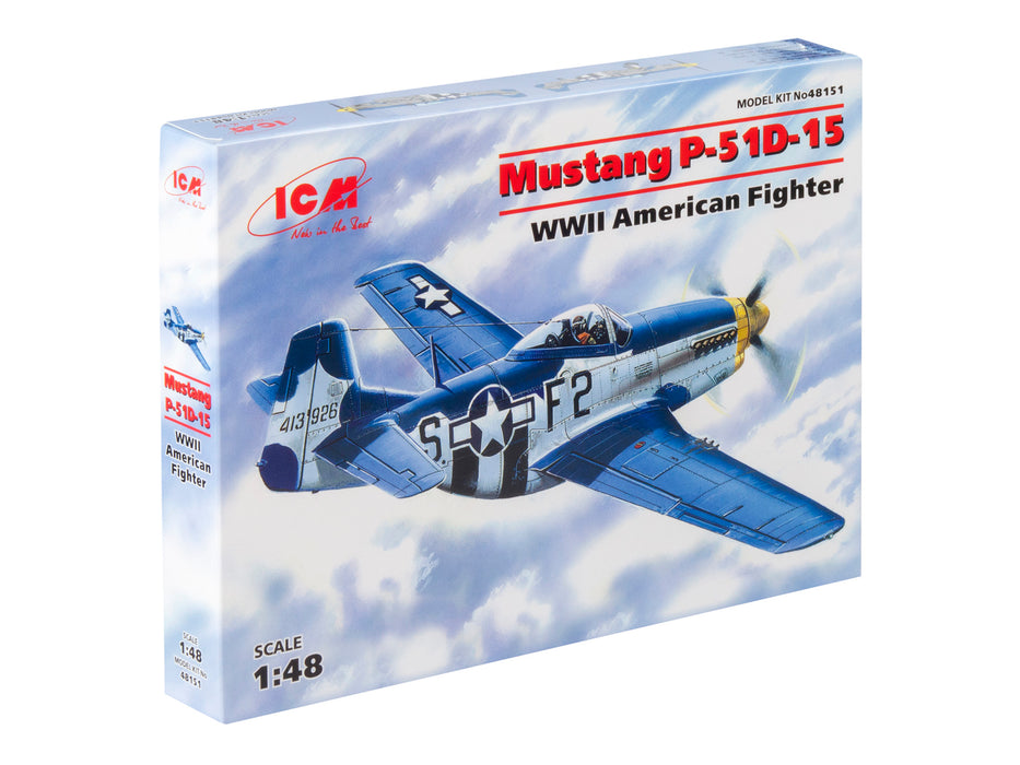 ICM Models 48151 1/48 Mustang P-51D-15 WWII American Fighter Model Kit