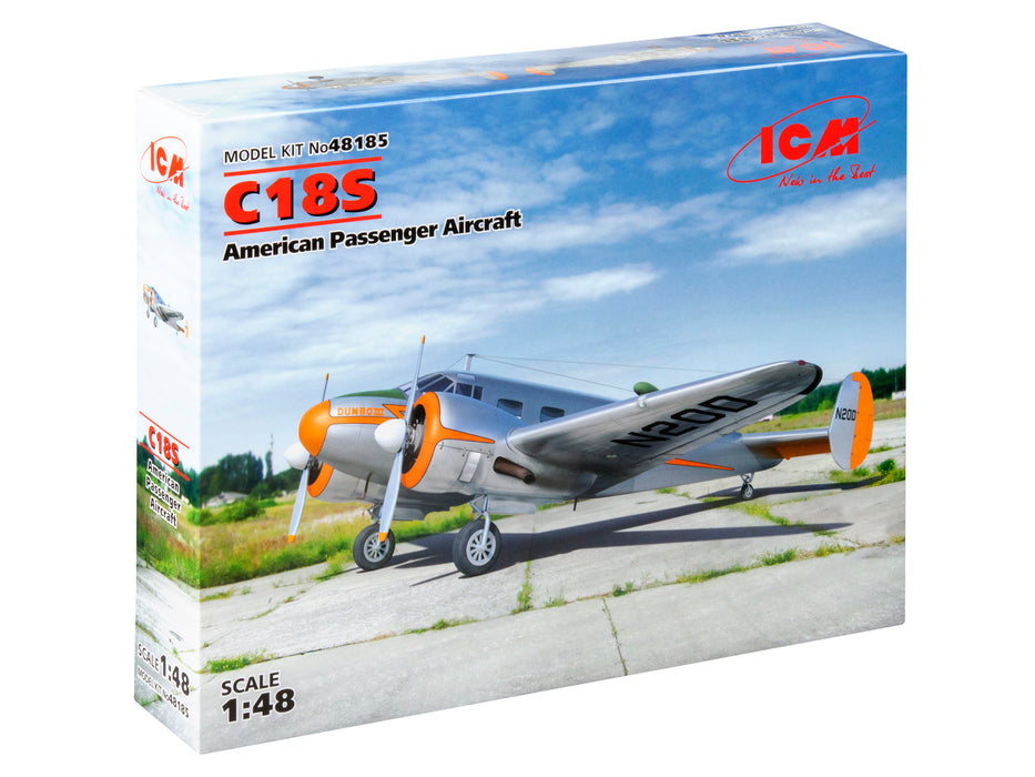 ICM Models 48185 1/48 Beechcraft C18S American Passenger Aircraft Model Kit