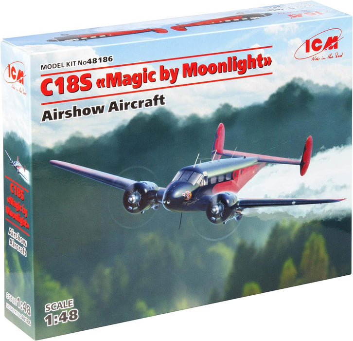 ICM Models 48186 1/48 Beech C18S "Magic by Moonlight" Airshow Aircraft Model Kit