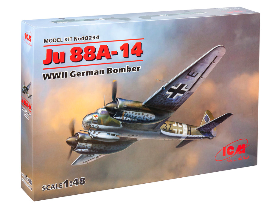 ICM Models 48234 1/48 Ju 88A-14 WWII German Bomber Model Aircraft Kit