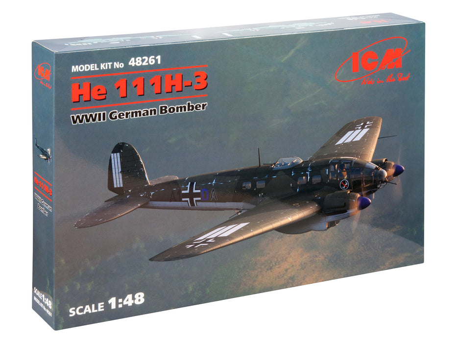 ICM Models 48261 1/48 He 111H-3 WWII German Bomber Model Aircraft Kit