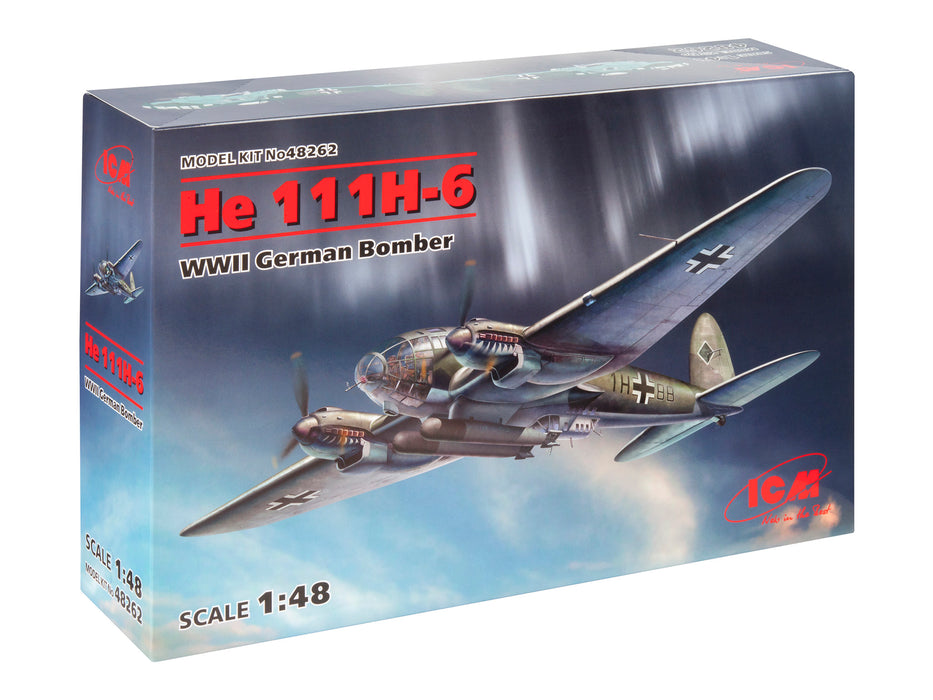 ICM Models 48262 1/48 He 111H-6 WWII German Bomber Model Aircraft Kit