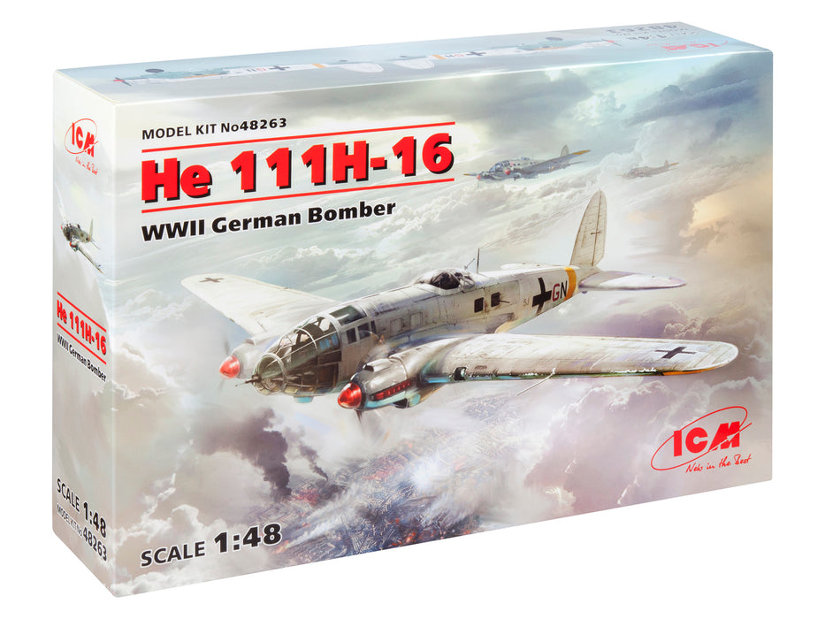 ICM Models 48263 1/48 He 111H-16 WWII German Bomber Model Aircraft Kit