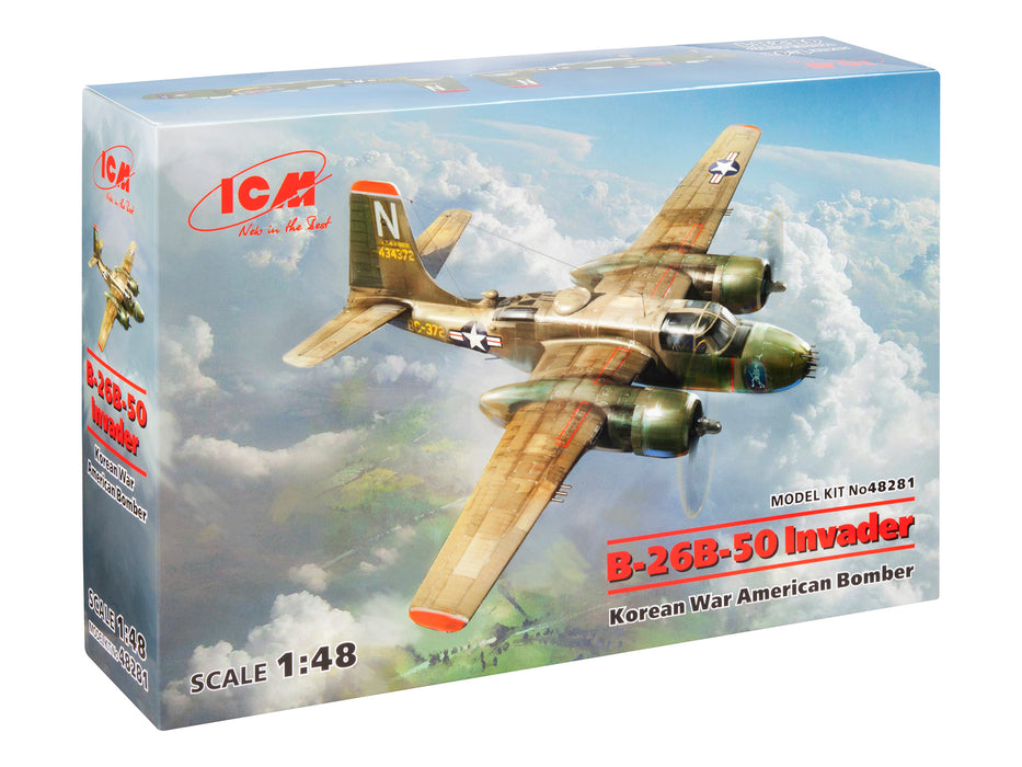 ICM Models 48281 1/48 USAF B-26B-50 Invader (Korean War) American Bomber Model Kit