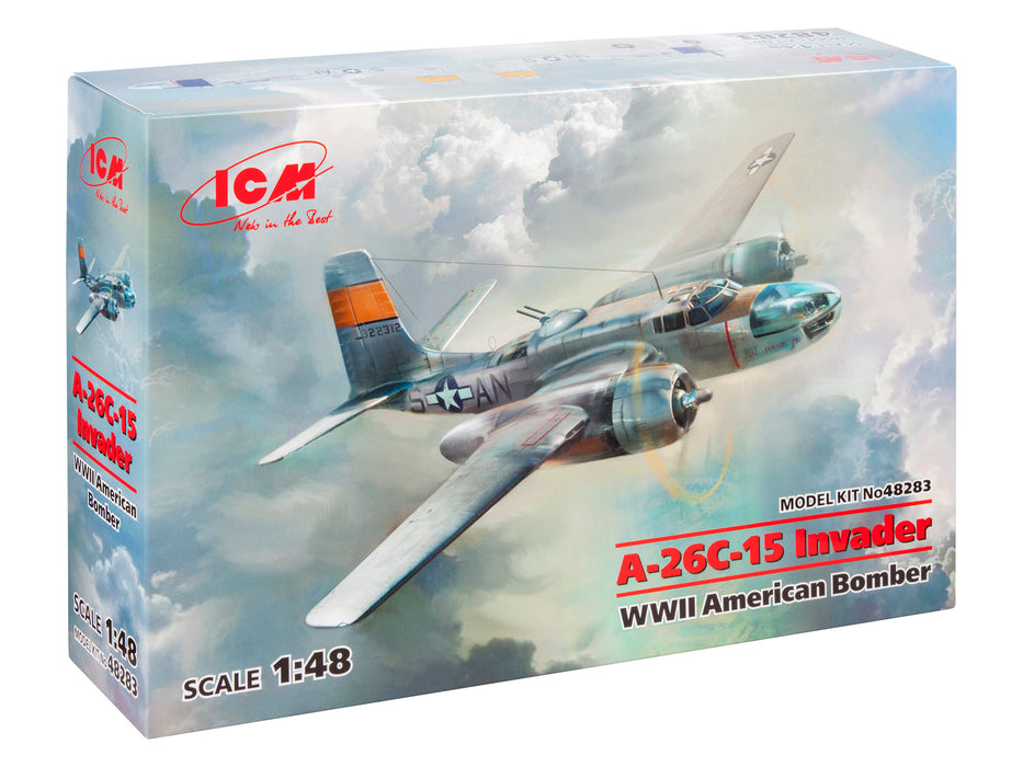 ICM Models 48283 1/48 USAF A-26C-15 Invader WWII American Bomber Model Kit