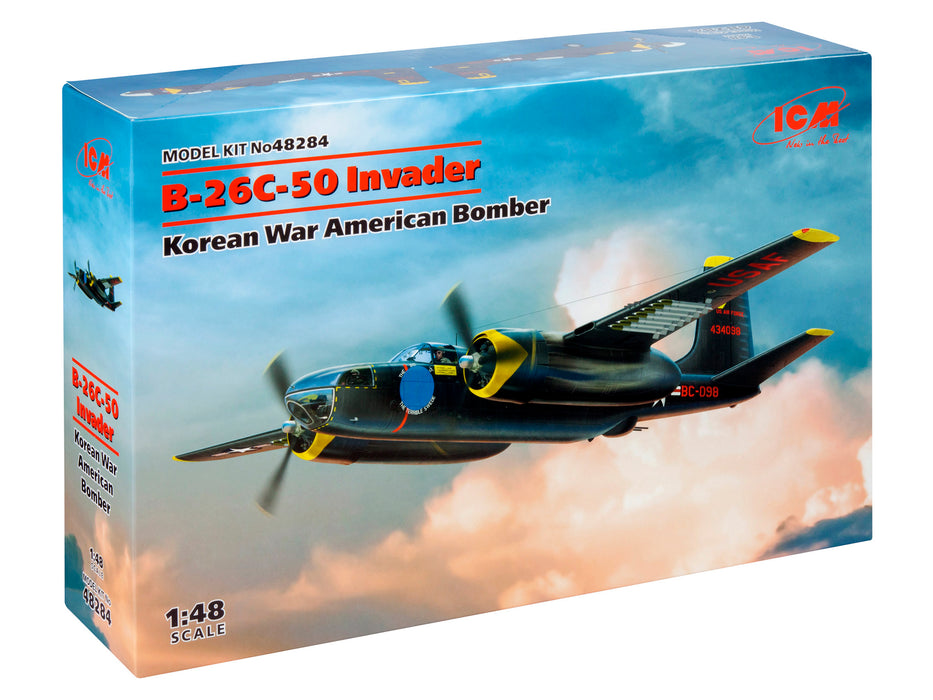 ICM Models 48284 1/48 B-26C-50 Invader (Korean War) American Bomber Model Kit