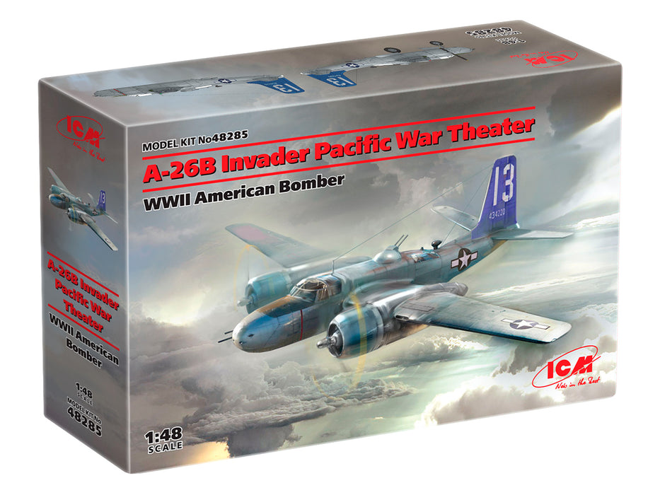 ICM Models 48285 1/48 A-26B Invader (Pacific War Theater) WWII American Bomber Model Kit
