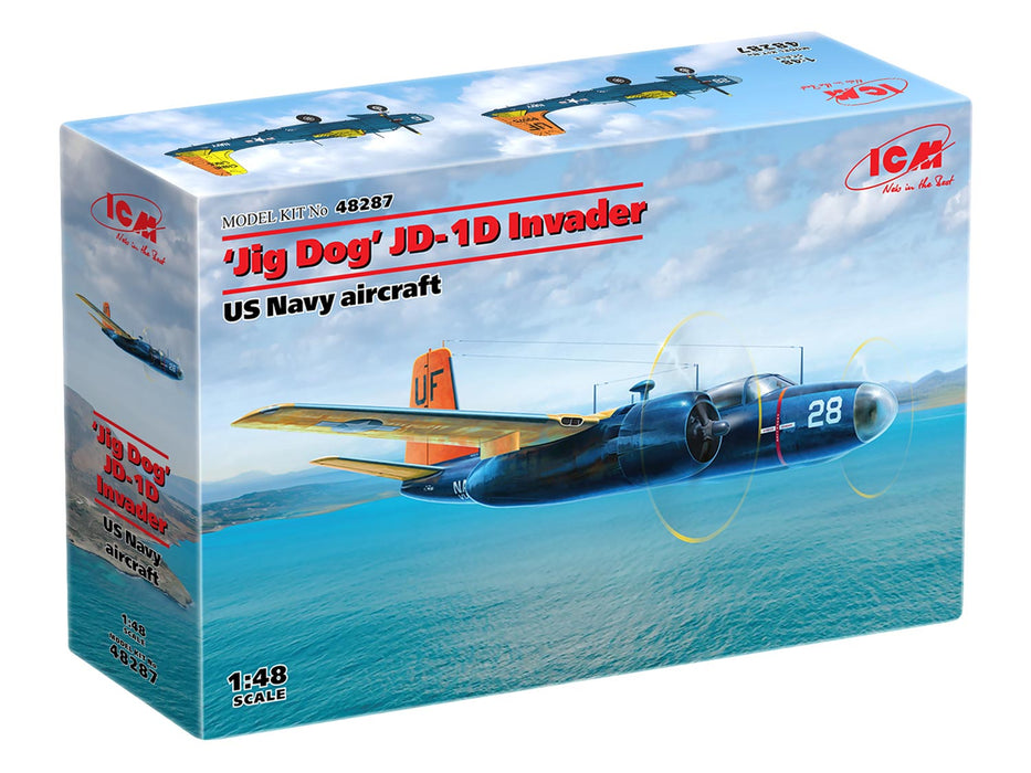 ICM Models 48287 1/48 U.S.Navy 'Jig Dog' JD-1D Invader Aircraft Model Kit