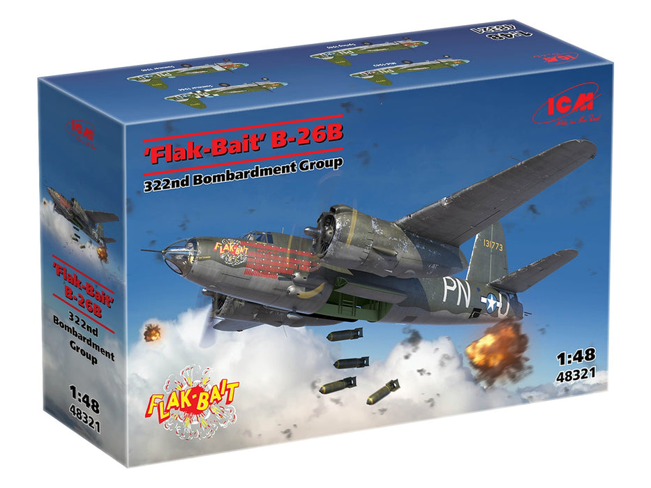 ICM Models 48321 1/48 B-26B Marauder 'Flak Bait' (322nd Bombardment Group) Model Aircraft Kit