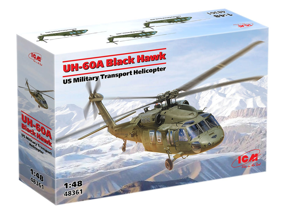 ICM Models 48361 1/48 UH-60A Black Hawk U.S. Transport Helicopter Model Kit