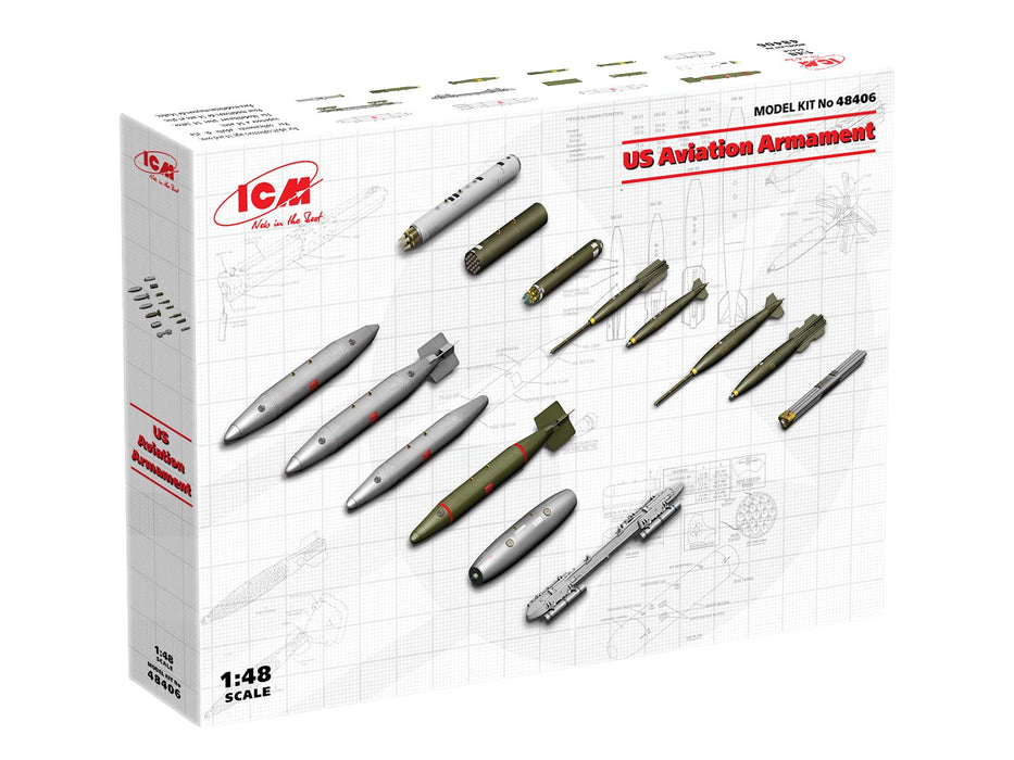 ICM Models 48406 1/48 U.S. Aviation Armament Model Kit