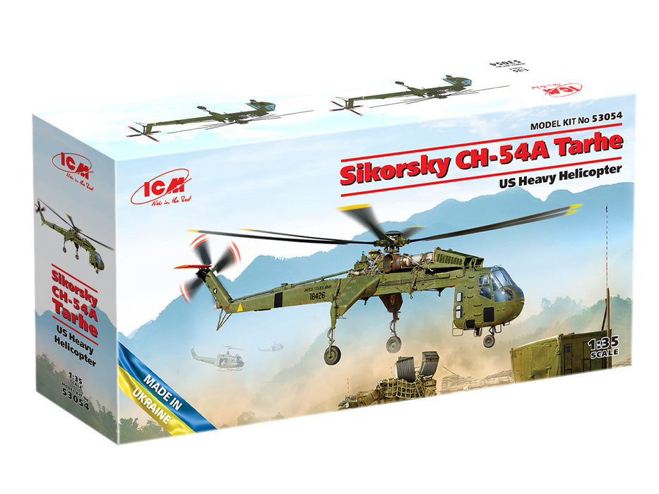 ICM Models 53054 1/35 Sikorsky CH-54A Tarhe U.S. Heavy Helicopter Model Kit