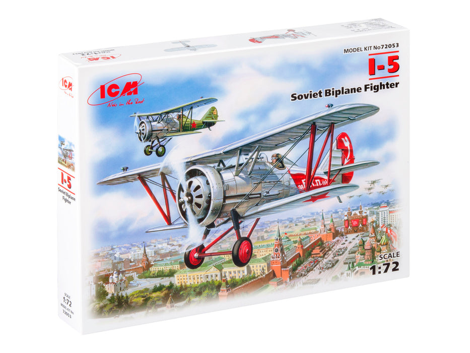 ICM Models 72053 1/72 I-5 Soviet Bi-plane Fighter Model Kit