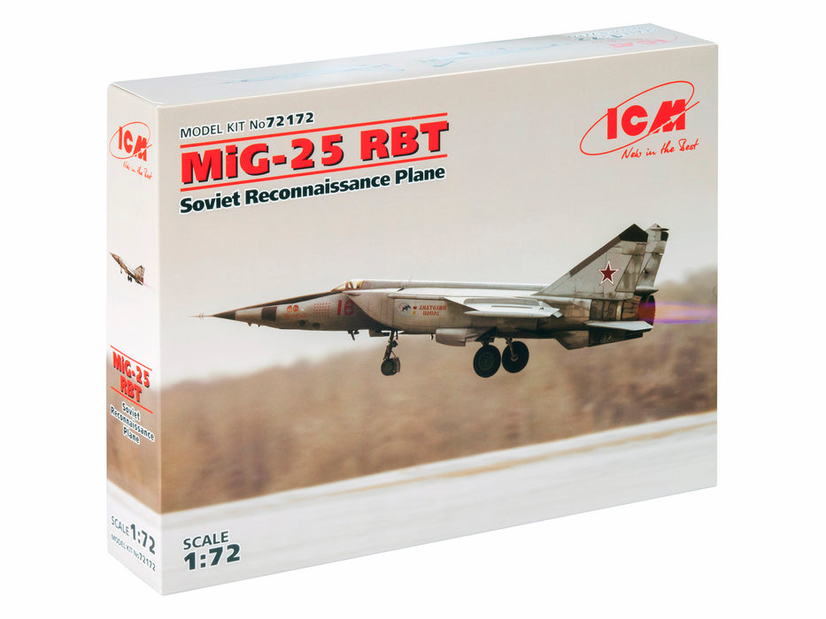 ICM Models 72172 1/72 Soviet MiG-25RBT Reconnaissance Plane Model Kit