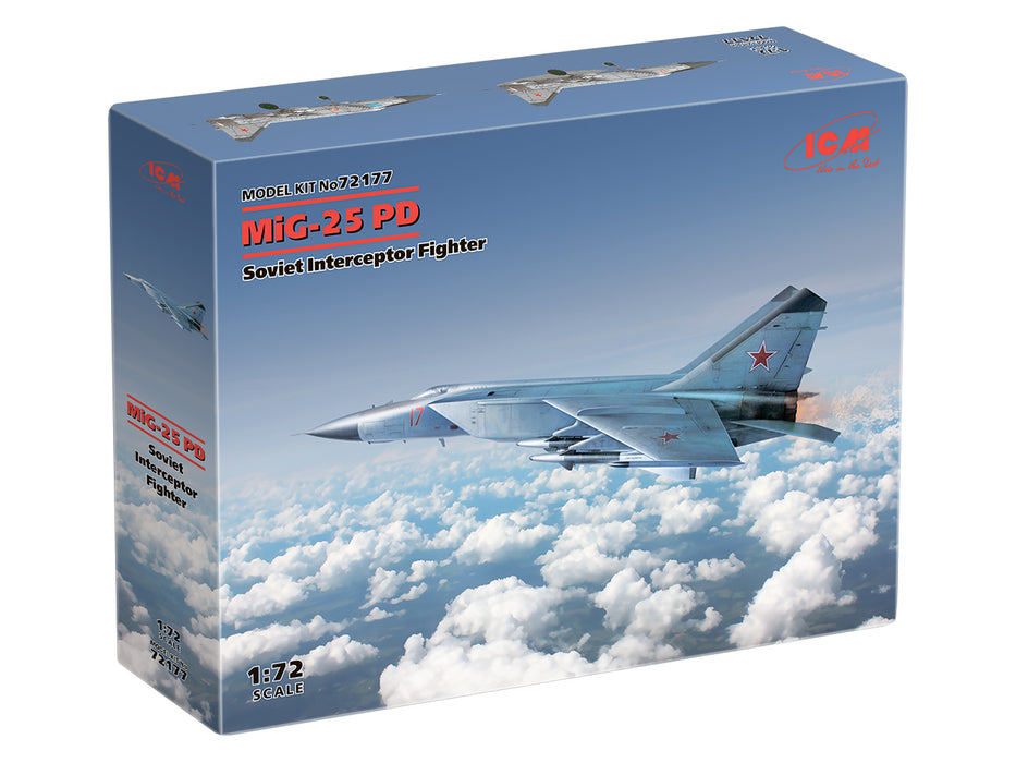 ICM Models 72177 1/72 Mig-25PD Soviet Interceptor Fighter Model Kit