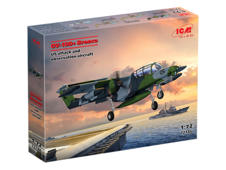ICM Models 72186 1/72 OV-10D+ Bronco US Attack and Observation Aircraft Model Kit