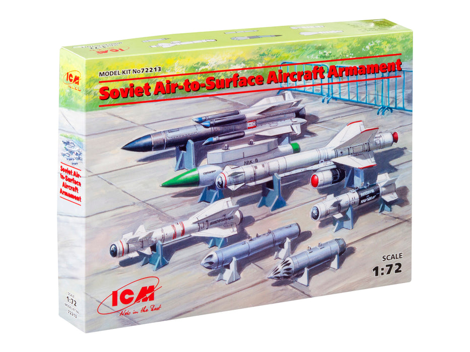 ICM Models 72213 1/72 Soviet Air-to-Surface Aircraft Armament Set Model Kit