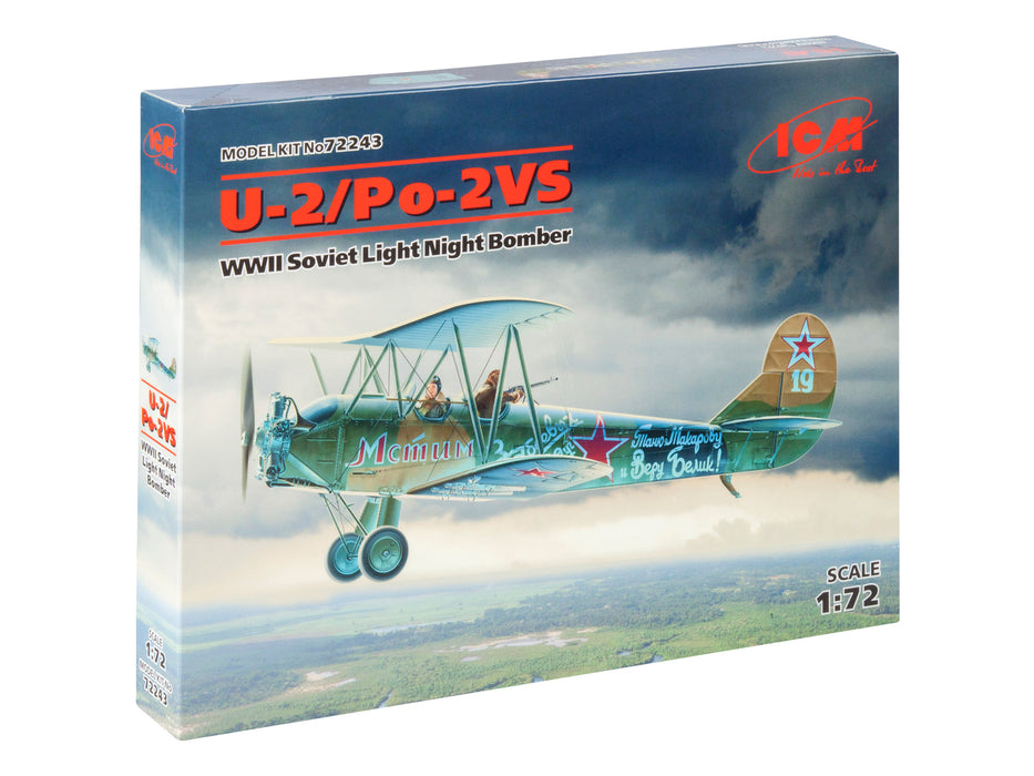 ICM Models 72243 1/72 WWII Soviet U2/Po2VS Light Night Bomber Model Aircraft Kit