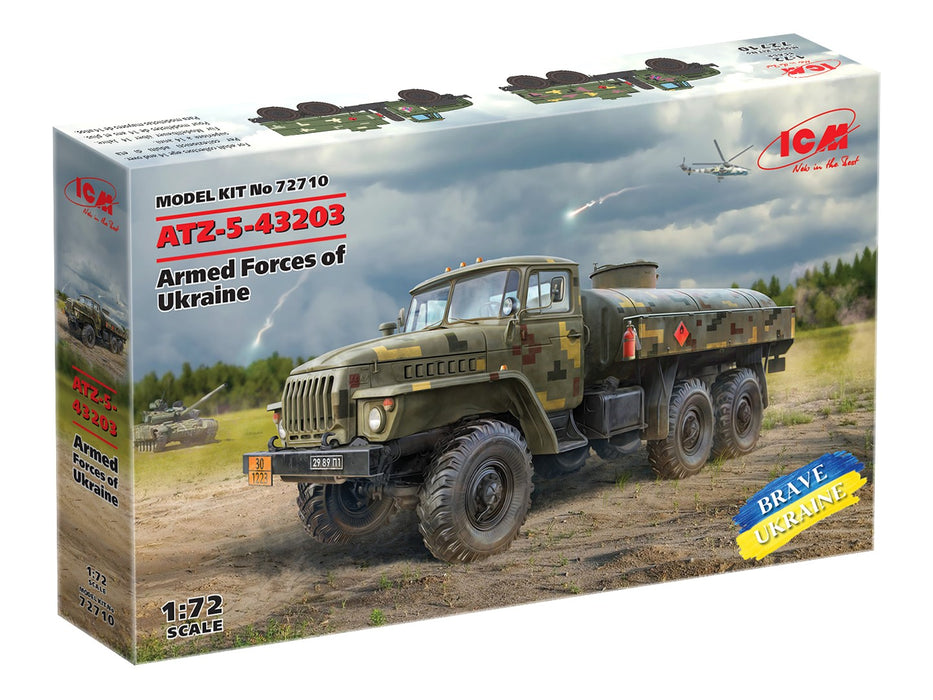 ICM Models 72710 1/72 ATZ-5-43203 Fuel Bowser Ukraine Model Kit