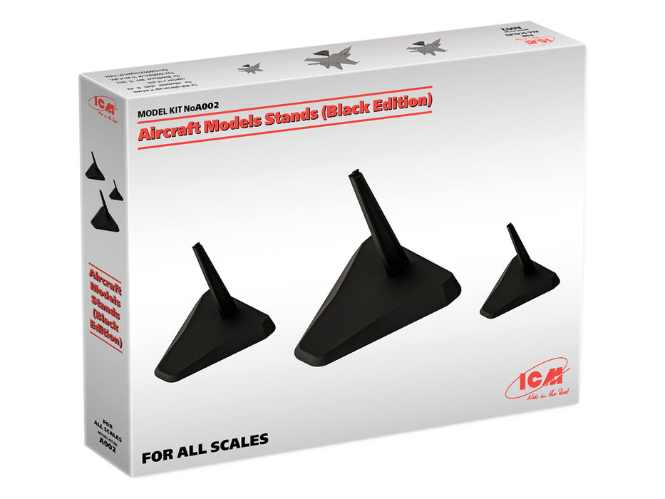 ICM Models A.002 Aircraft Models Stands (Black Edition) 3 pack