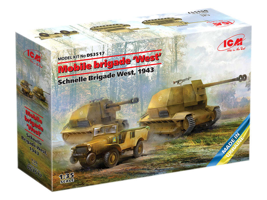 ICM Models DS3517 1/35 Mobile Brigade 'West' (Schnelle Brigade West) 1943 Vehicle Set Model Kit