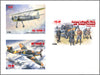 ICM Models DS4801 1/48 WWII Luftwaffe Airfield Set (Bf 109F-4, Hs 126B-1 and Figures) Model Kit