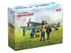 ICM Models DS4802 1/48 WWII RAF Airfield Set (Spitfire Mk.IX, Spitfire Mk.VII & Figures) Model Aircraft Kit