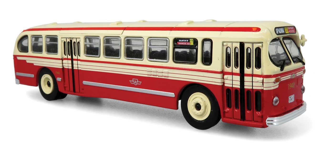 Iconic Replica 87-0373 HO Scale 1940s-1950s ACF Brill CD-44 Transit Bus Toronto Transit