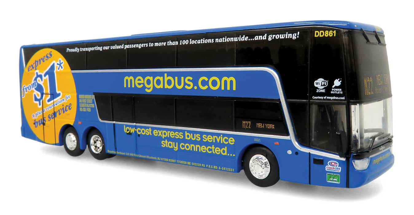 Iconic Replica 87-0468 HO Scale VanHool TDX Double-Deck Motorcoach Megabus
