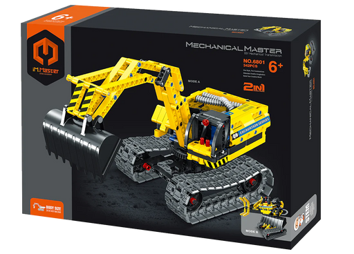 iM.Master 6801 Mechanical Master 2in1 R/C Excavator 342 Piece Building Block Set
