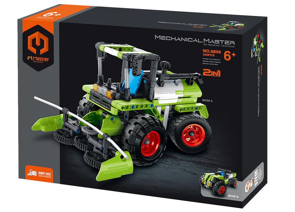iM.Master 6806 Mechanical Master 2n1 Harvester / Pickup Truck 335 Piece Building Block Set