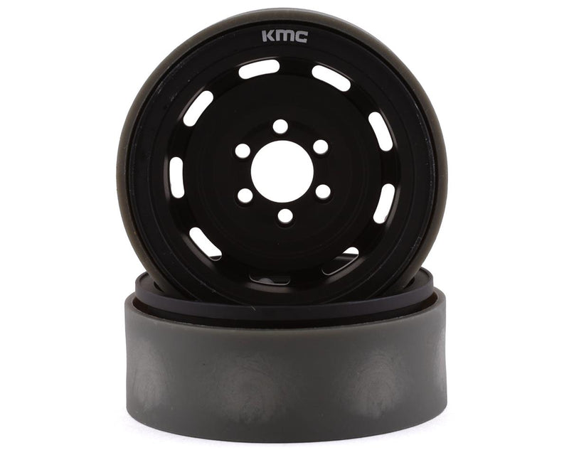 Incision by Vanquish IRC00240 Black KMC XD720 Roswell 1.9" Beadlock Wheels (2 Pack)