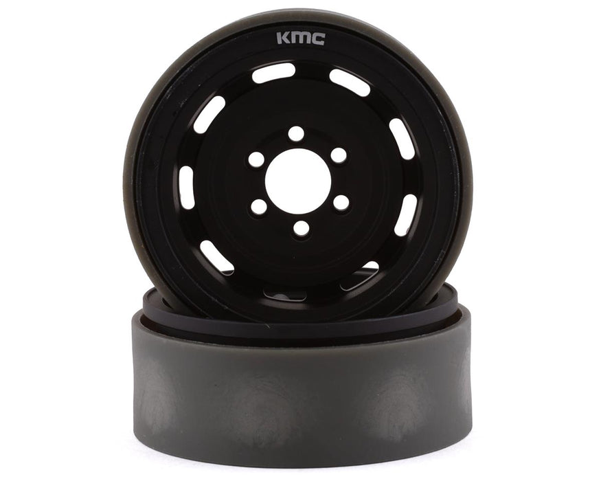 Incision by Vanquish IRC00240 Black KMC XD720 Roswell 1.9" Beadlock Wheels (2 Pack)