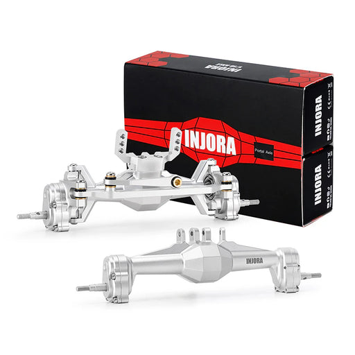 Injora 4M-104SRFR Aluminum Diamond Front & Rear Portal Axles Set for Traxxas® TRX-4M®