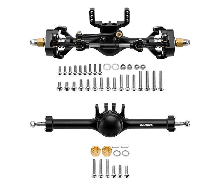 Injora 4M-121BKFR Aluminum Planet Front & Rear Straight Axles Set for Traxxas® TRX-4M®