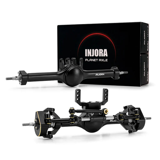 Injora 4M-121BKFR Aluminum Planet Front & Rear Straight Axles Set for Traxxas® TRX-4M®